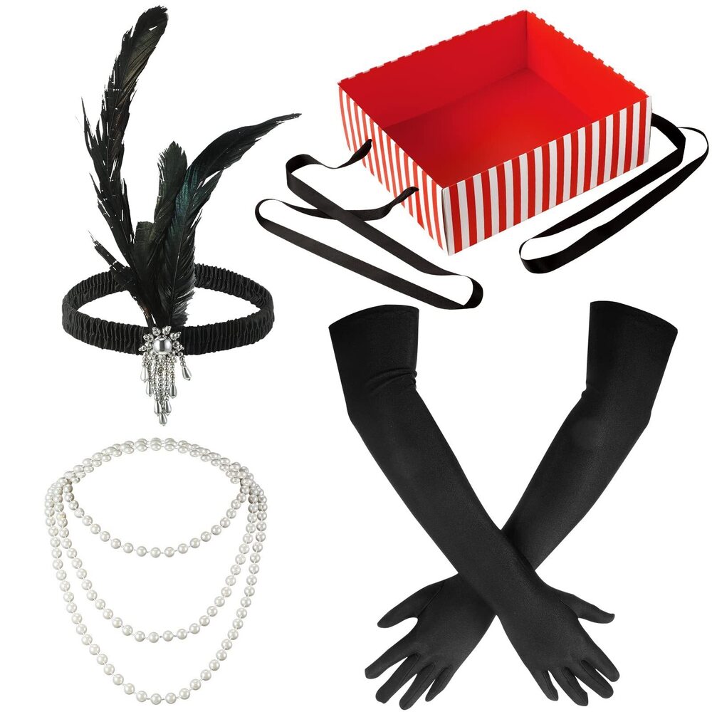 3987 6 Pcs 1920s Flapper Accessoriess For Roaring 20s Flapper